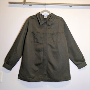 Vintage White Stag Woman Army Green Shacket Size 18W